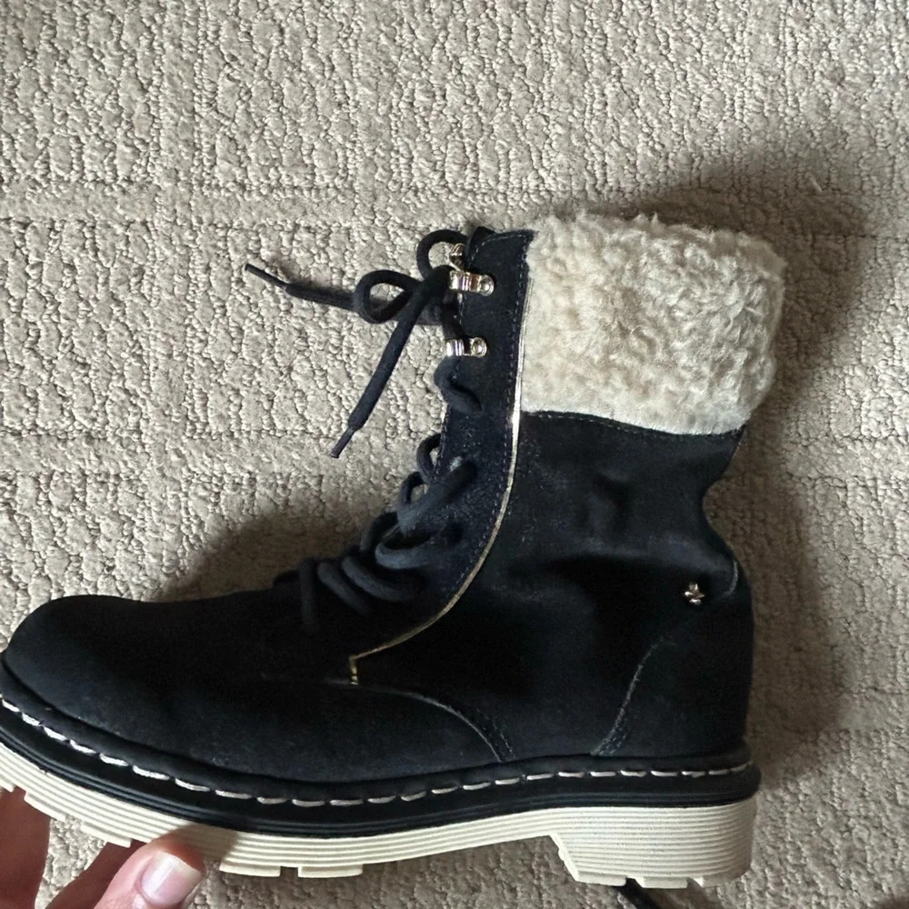 Cravo Canela black suede leather boots size 6.5 - Picture 8 of 9